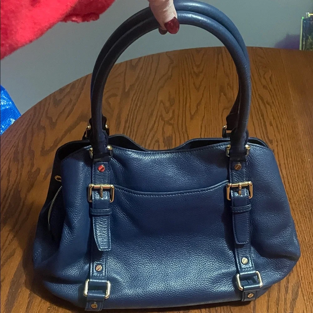 Michael Kors Bedford Satchel Dark Blue handbag - Picture 6 of 11